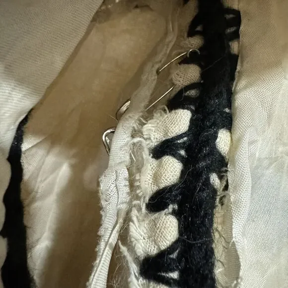 Beautiful Vintage Jacket Made In Greece 70s Bohemian Embroidery Cream Zip Up - Picture 9 of 14